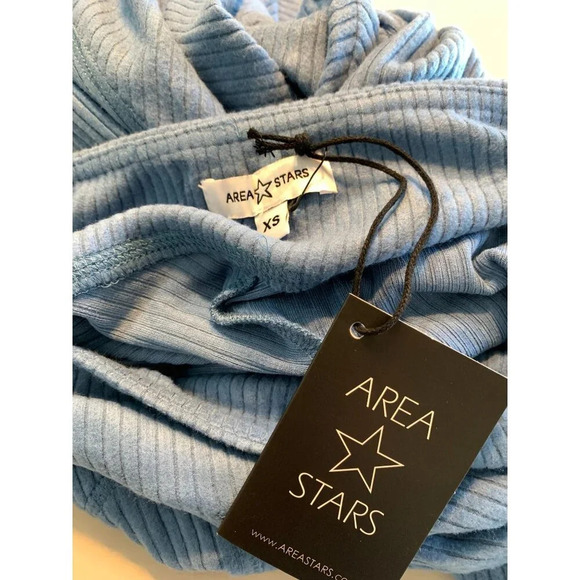 Area Stars XS Blue Ribbed Knit Flare Pants - Picture 5 of 11